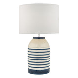 ZAB4223 Table Lamp White & Blue With Shade