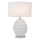 ZAC412 Oval Table Lamp White With Shade