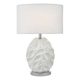Oval Table Lamp White With Shade