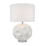 ZAC432 Round Table Lamp White With Shade