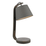 ZAK4239 Table Lamp Grey Washed Wood With Shade