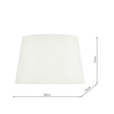 White Linen Tapered Drum Shade 20Cm