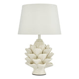 Table Lamp Cream Ceramic With Shade
