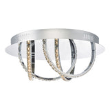 ZAN5250 Small 4 Light Flush Polished Chrome And Crystal Led