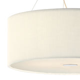 6 Light Pendant Cream 90Cm