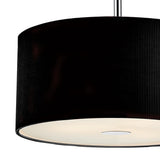 3 Light Pendant Black 40Cm