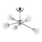 6 Light Semi Flush Polished Chrome