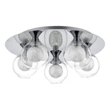 5 Light Flush Polished Chrome