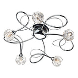 ZEL5450 5 Light Flush Polished Chrome Glass