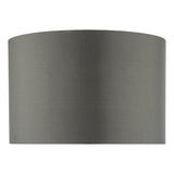 ZEY1439 Grey Faux Silk Drum Shade 37Cm