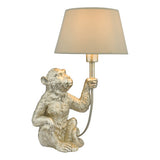 ZIR4232 Monkey Table Lamp Silver With Shade