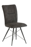 Am03 Dining Chair - Grey Fabric Melamine Concrete Finish /Grey Leg